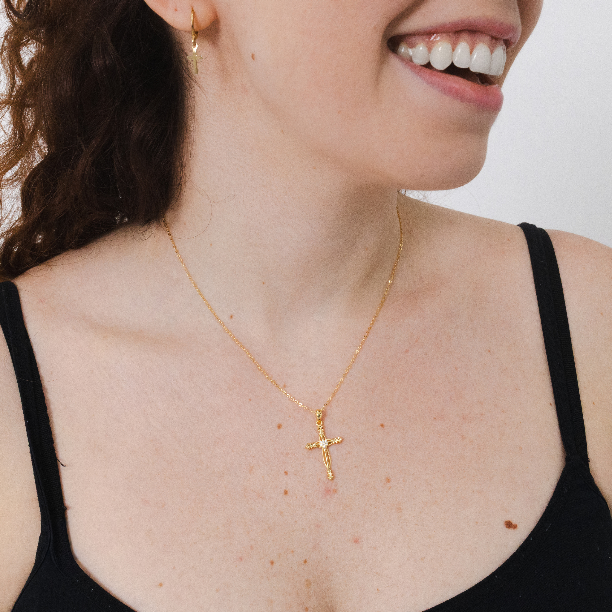 Cross Necklace - Gold